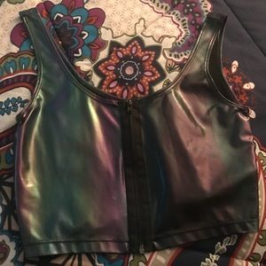Oil slick oil spill urban outfitters crop top